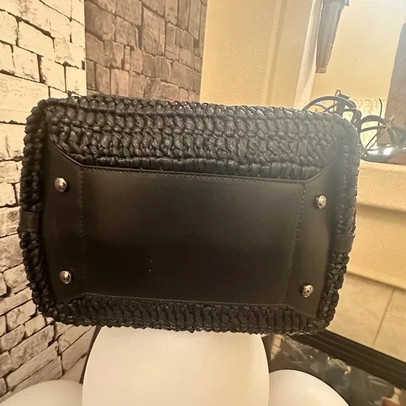 Christian Louboutin Hand Bag Black Raffia - Picture 6 of 13